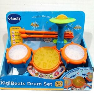 KidiBeats Drum Set - Orange and Blue